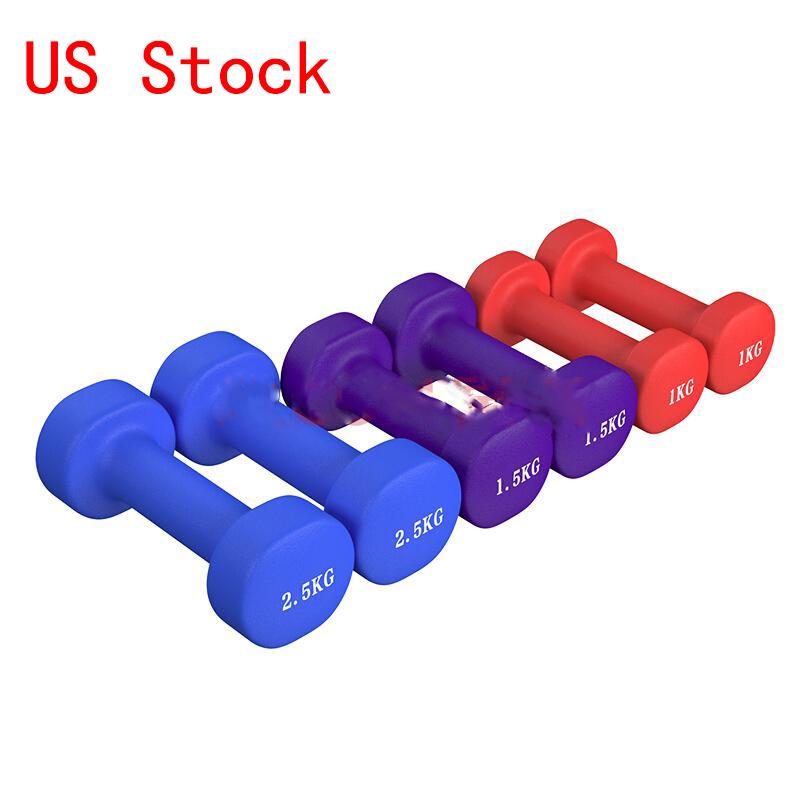 Neoprene-Dipped Dumbbell Set - Multi-Color
