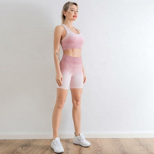 Women's Gradient Yoga Tracksuit Set