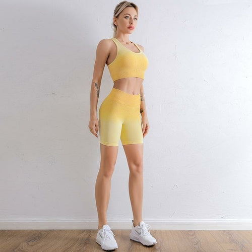 Women's Gradient Yoga Tracksuit Set