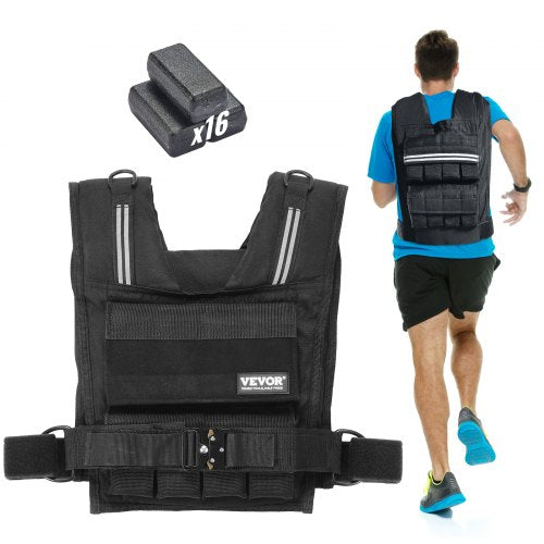 Adjustable Weighted Vest, 35lb Weight Vest with Iron Weights, Shoulder