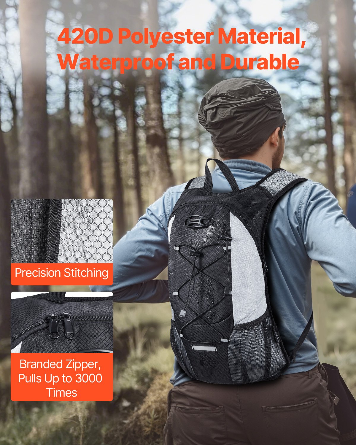 Hydration Backpack with 2L TPU Water Bladder, Hydration Pack Backpack,